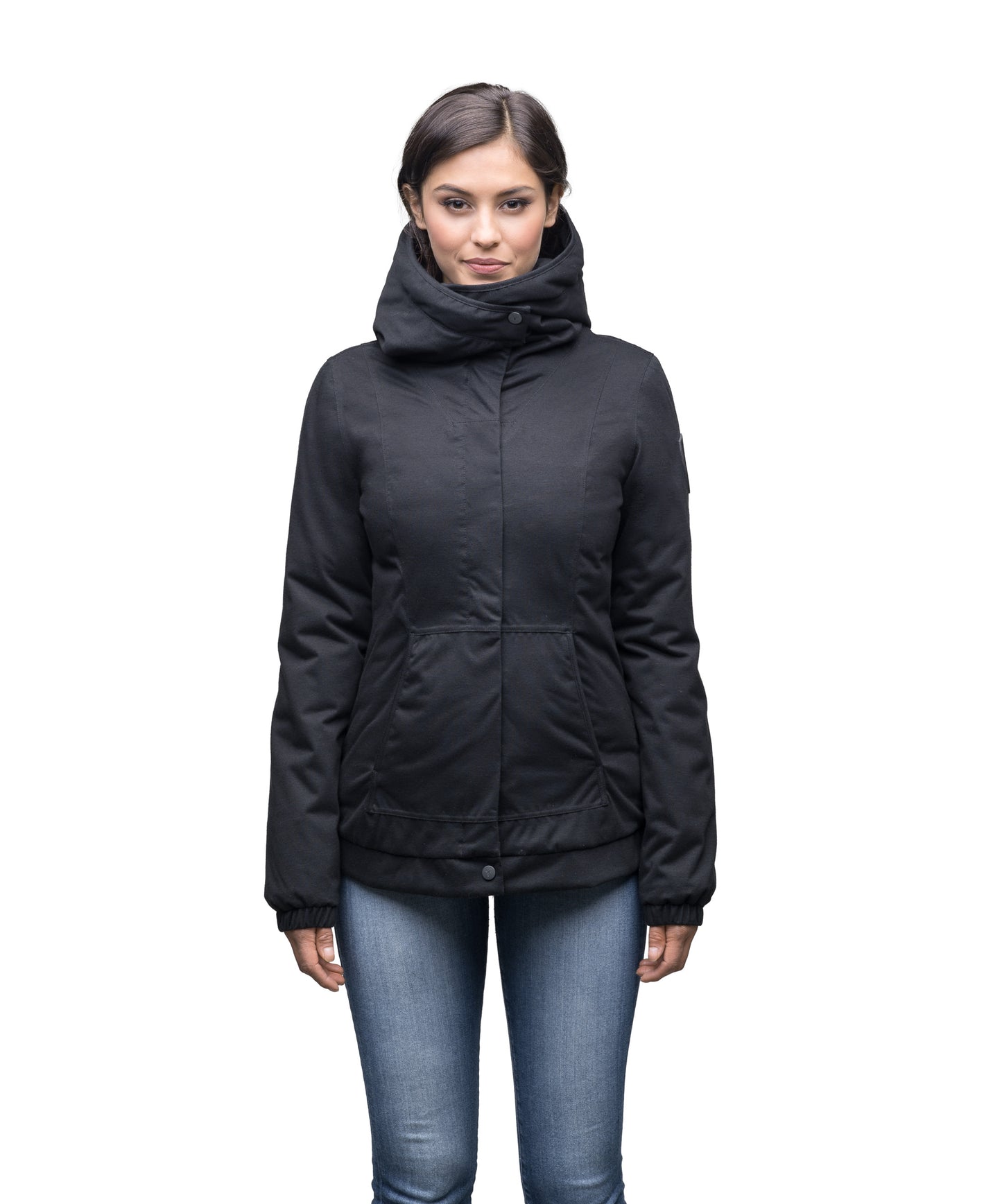 Women's Hoodie with Kangaroo style pocket in Black