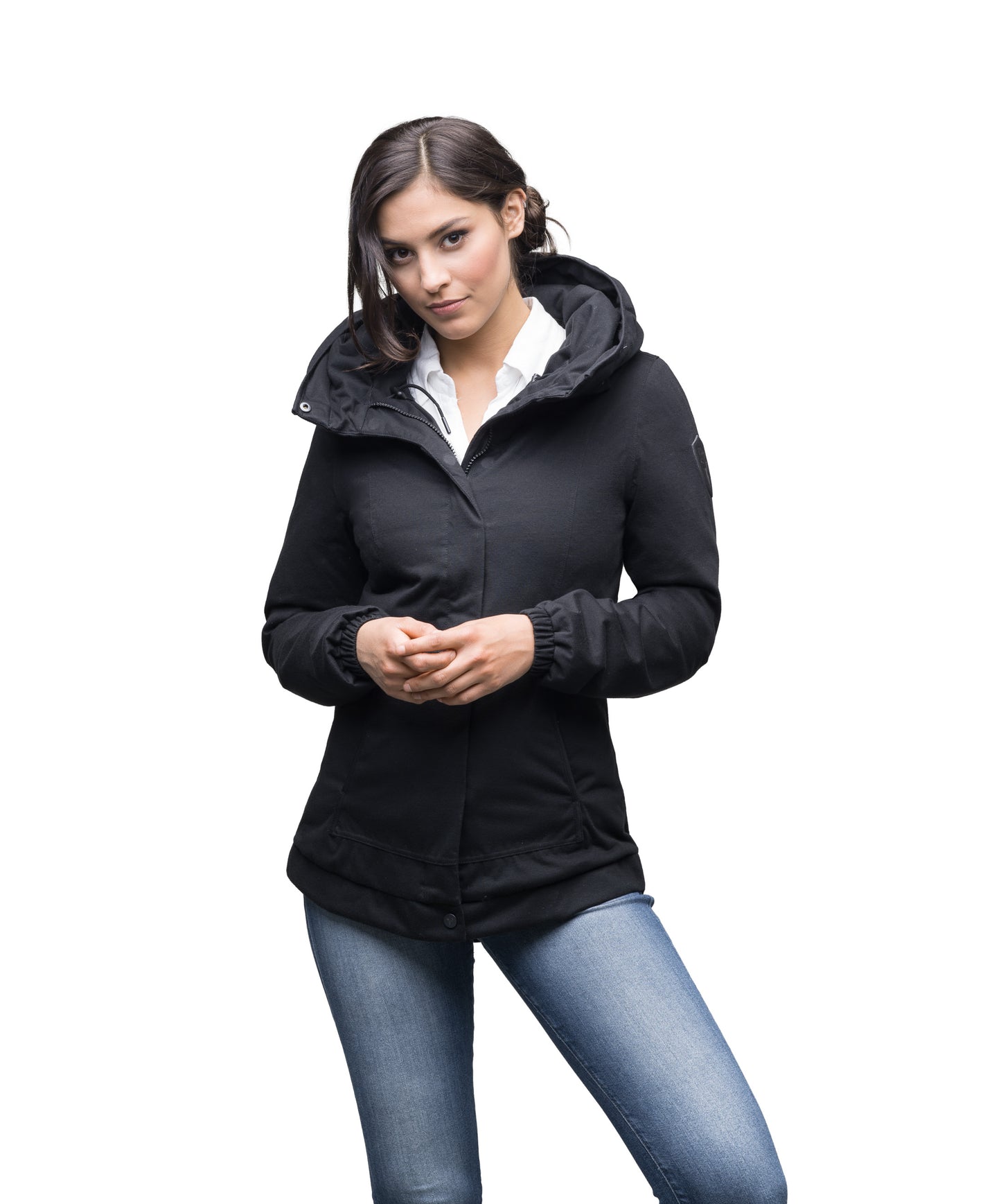 Women's Hoodie with Kangaroo style pocket in Black