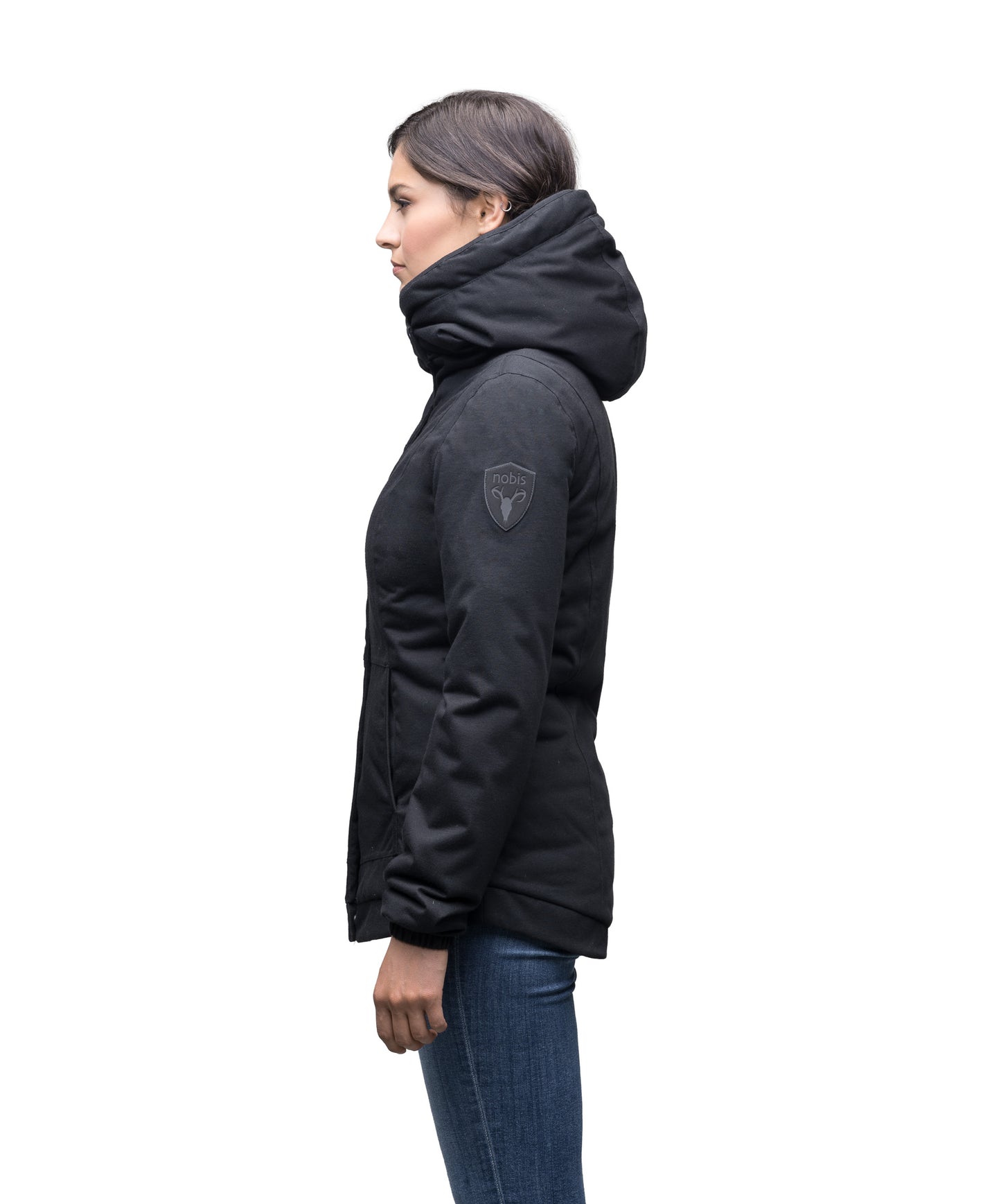 Women's Hoodie with Kangaroo style pocket in Black