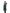Women's down filled thigh length parka with four pleated patch pockets and an adjustable waist in Forest
