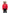 Women's bomber style down filled jacket with a removable hood and fur trim in Red