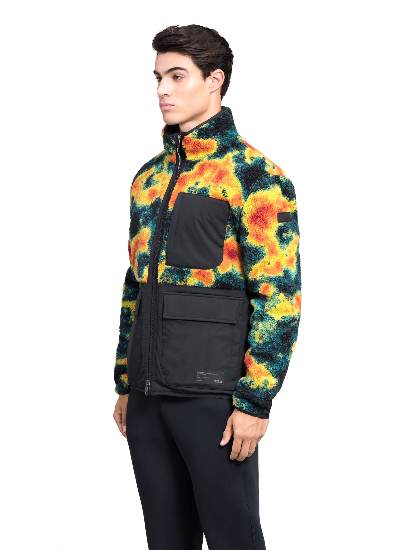 Kepler Men's Berber Zip Front Sweater in hip length, premium berber and stretch ripstop fabrication, Primaloft Gold Insulation Active+, two-way centre-front zipper, zipper pocket at left chest, magnetic closure flap pockets at waist with additional side-entry pockets, in Heat Map