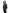 Women's waist length windbreaker with two chest pockets in Black
