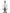 Men's knee length reversible down-filled parka with non-removable hood in Chalk/Atomic