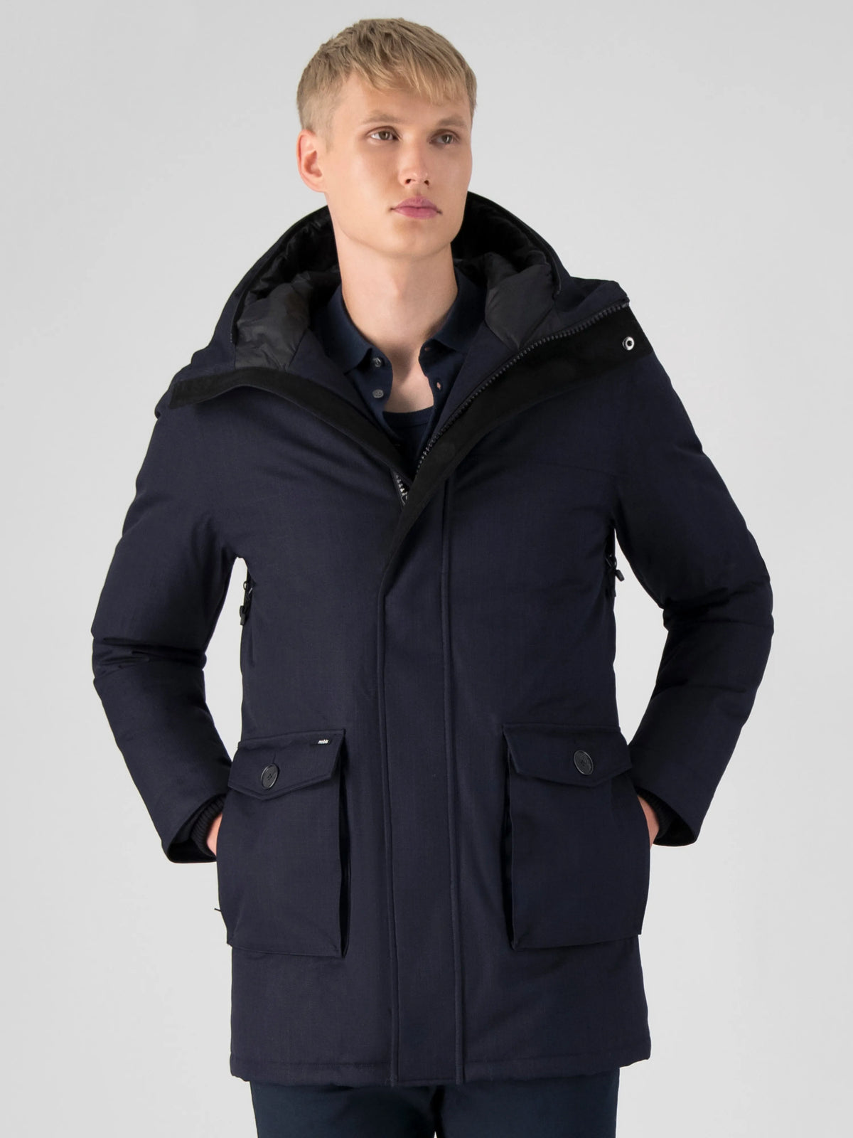 Yves Furless Men's Parka - Navy