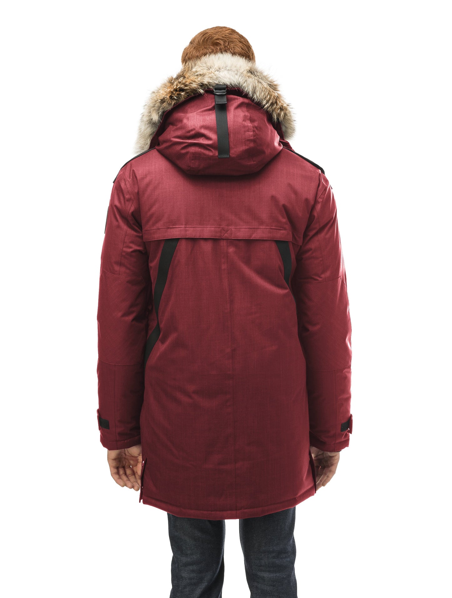 Men's Best Selling Parka the Yatesy is a down filled jacket with a zipper closure and magnetic placket in CH Cabernet