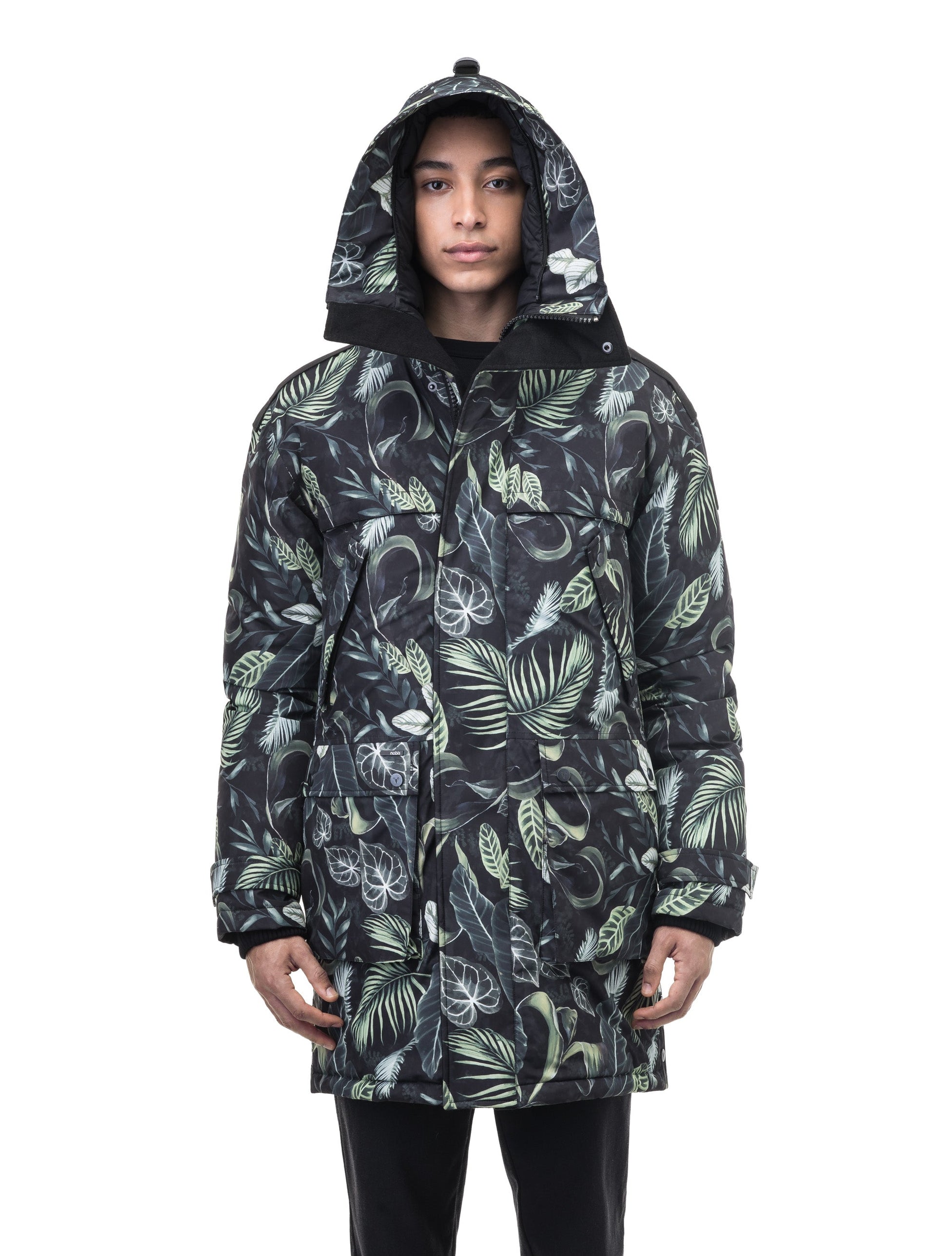 Men's Best Selling Parka the Yatesy is a down filled jacket with a zipper closure and magnetic placket in Foliage