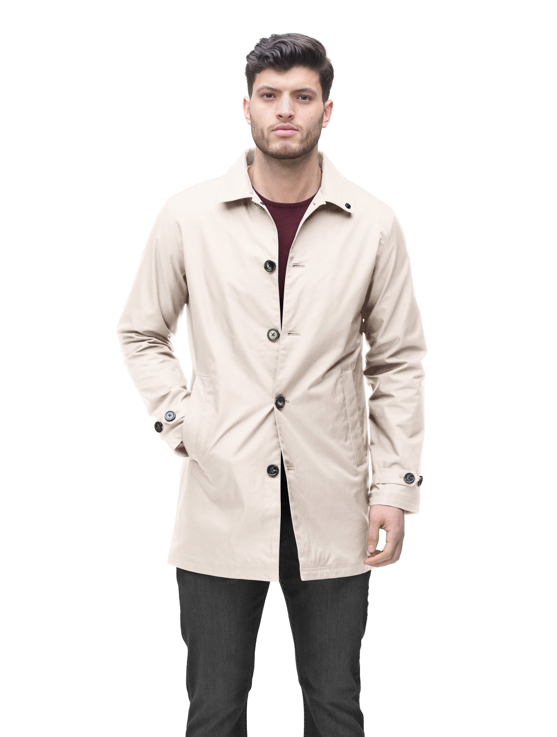 Men's Macintosh style raincoat in Camel