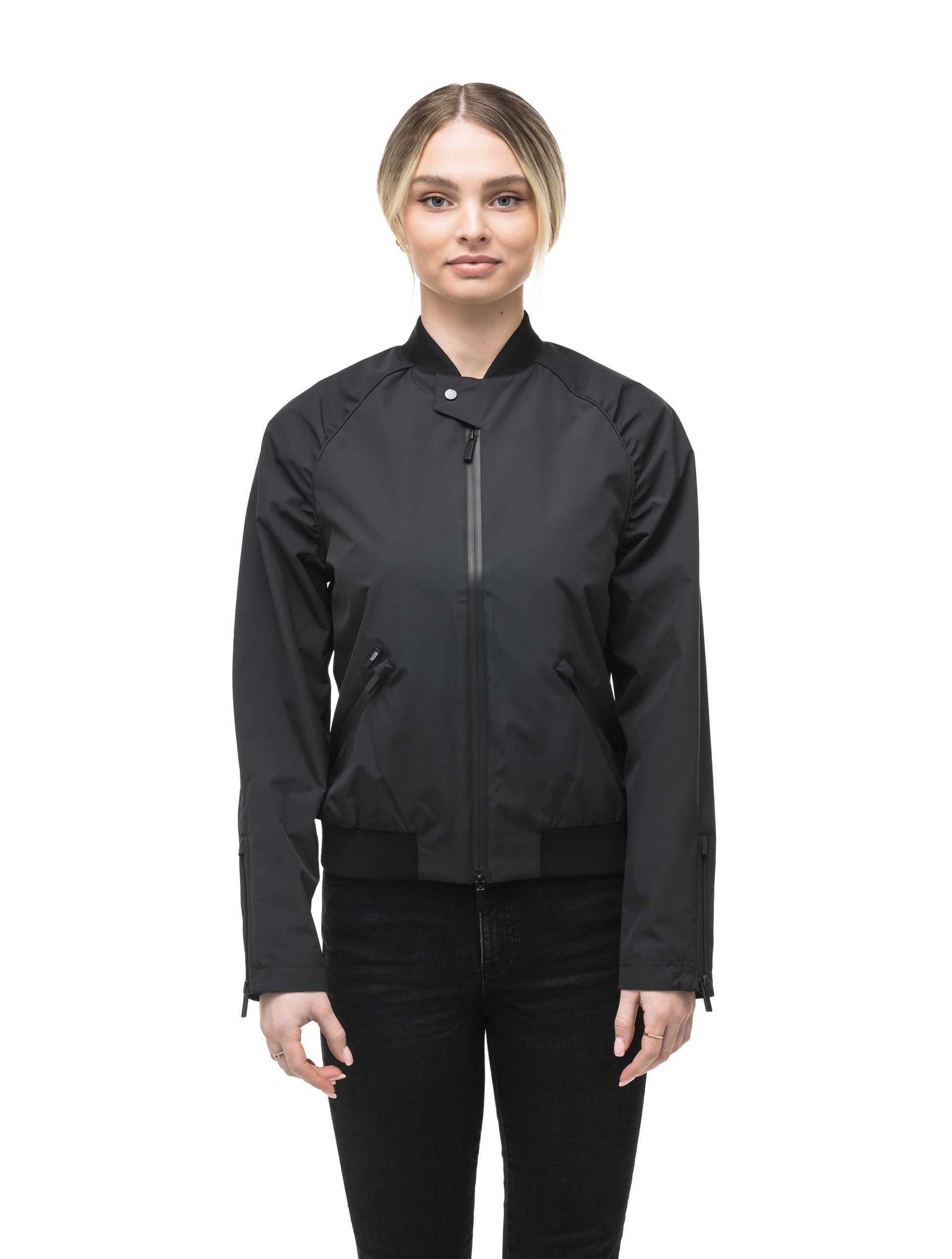 Womens classic bomber jacket called Phoebe in Black