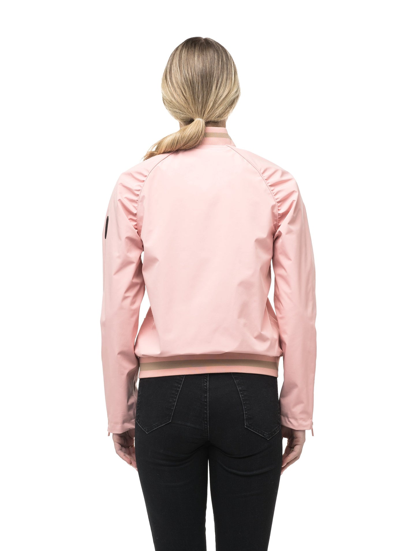 Women's classic bomber jacket called Phoebe in Shell Pink