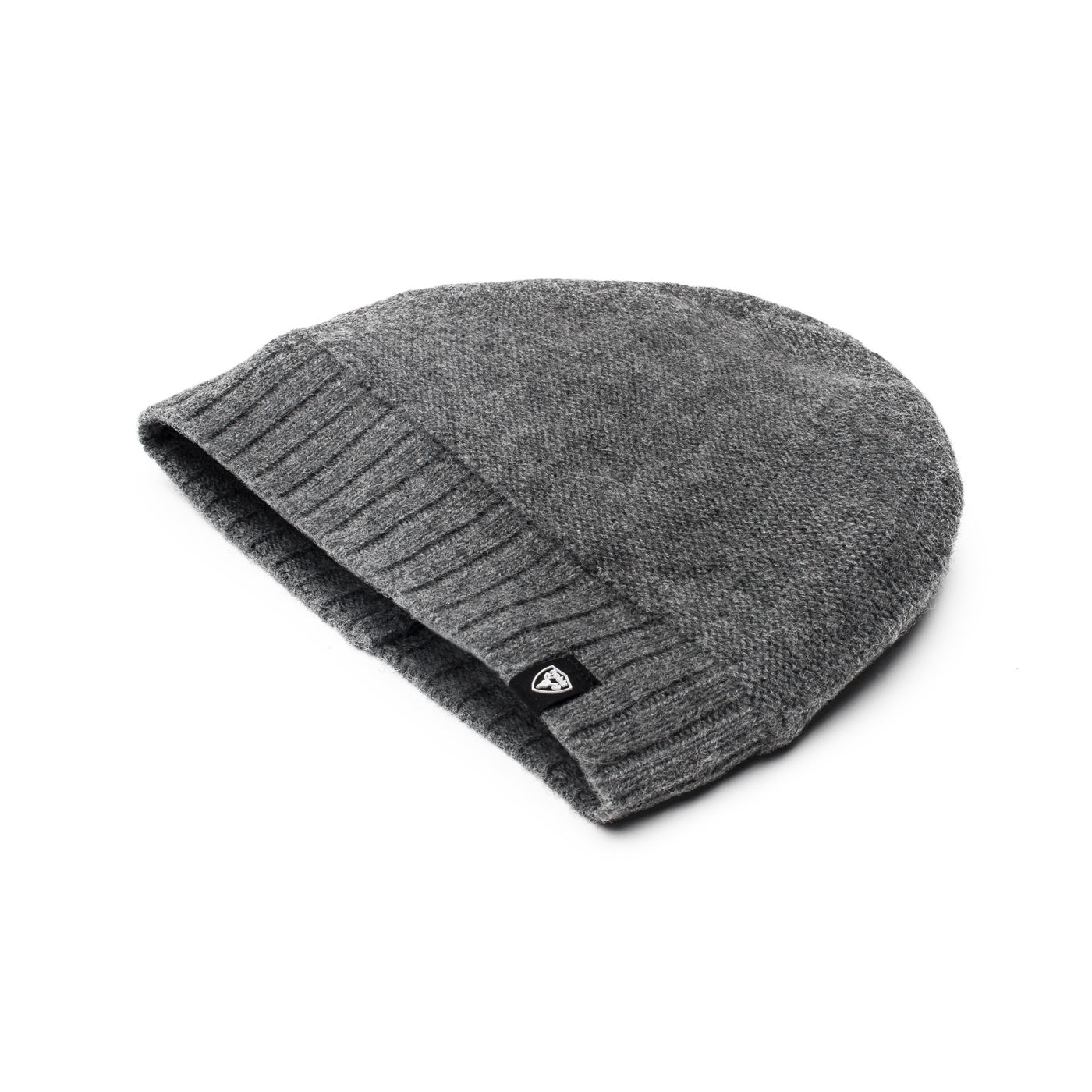 Men's ribbed knit toque in Grey Hair